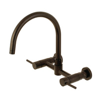 Thumbnail for Kingston Brass Concord 8-Inch Centerset Wall Mount Kitchen Faucet, Oil Rubbed Bronze - BNGBath