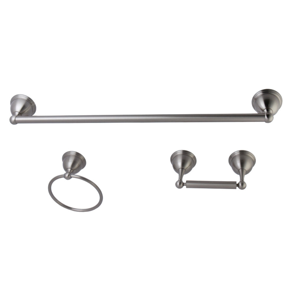 Kingston Brass BAK396148SN Restoration 3-Piece Bathroom Hardware, Brushed Nickel - BNGBath