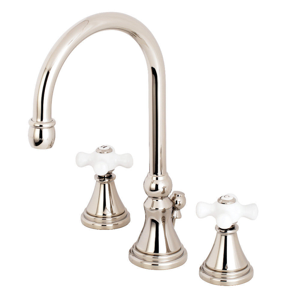 Kingston Brass KS2986PX 8 in. Widespread Bathroom Faucet, Polished Nickel - BNGBath