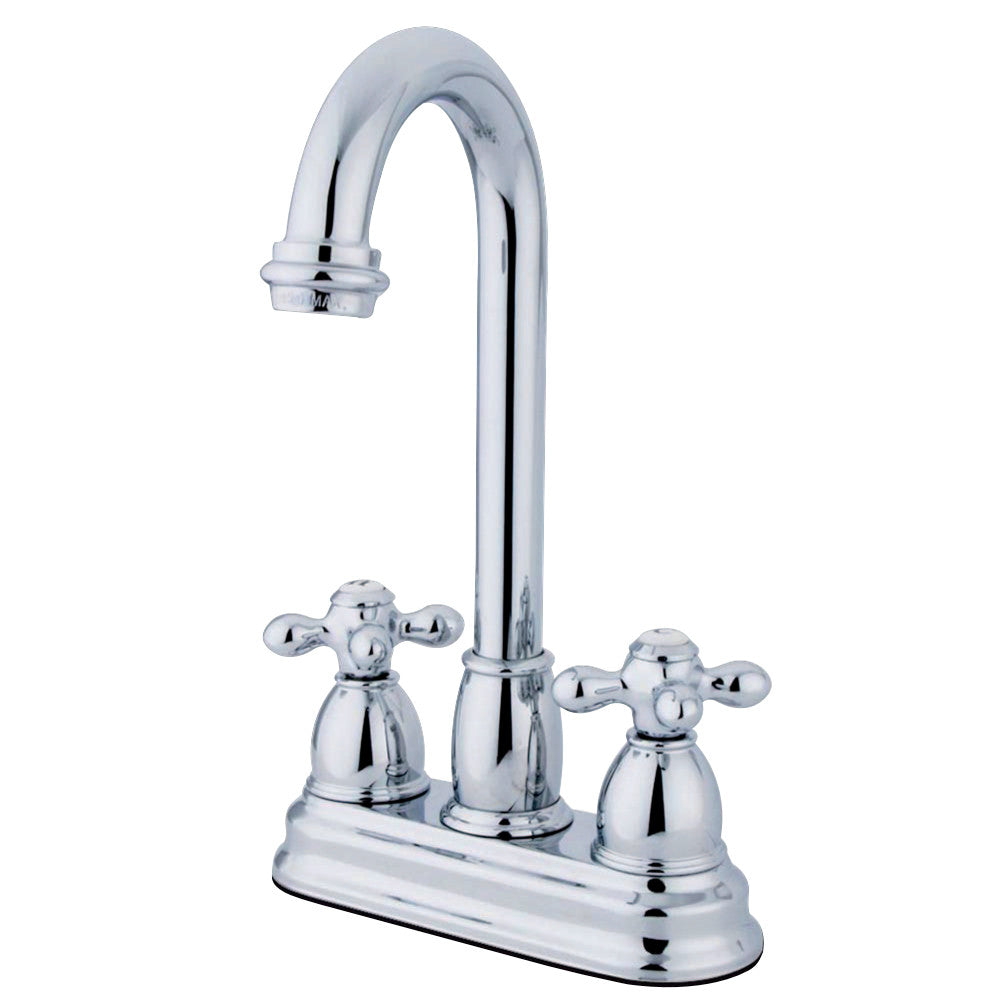 Kingston Brass KB3491AX Restoration 4" Centerset Bar Faucet, Polished Chrome - BNGBath