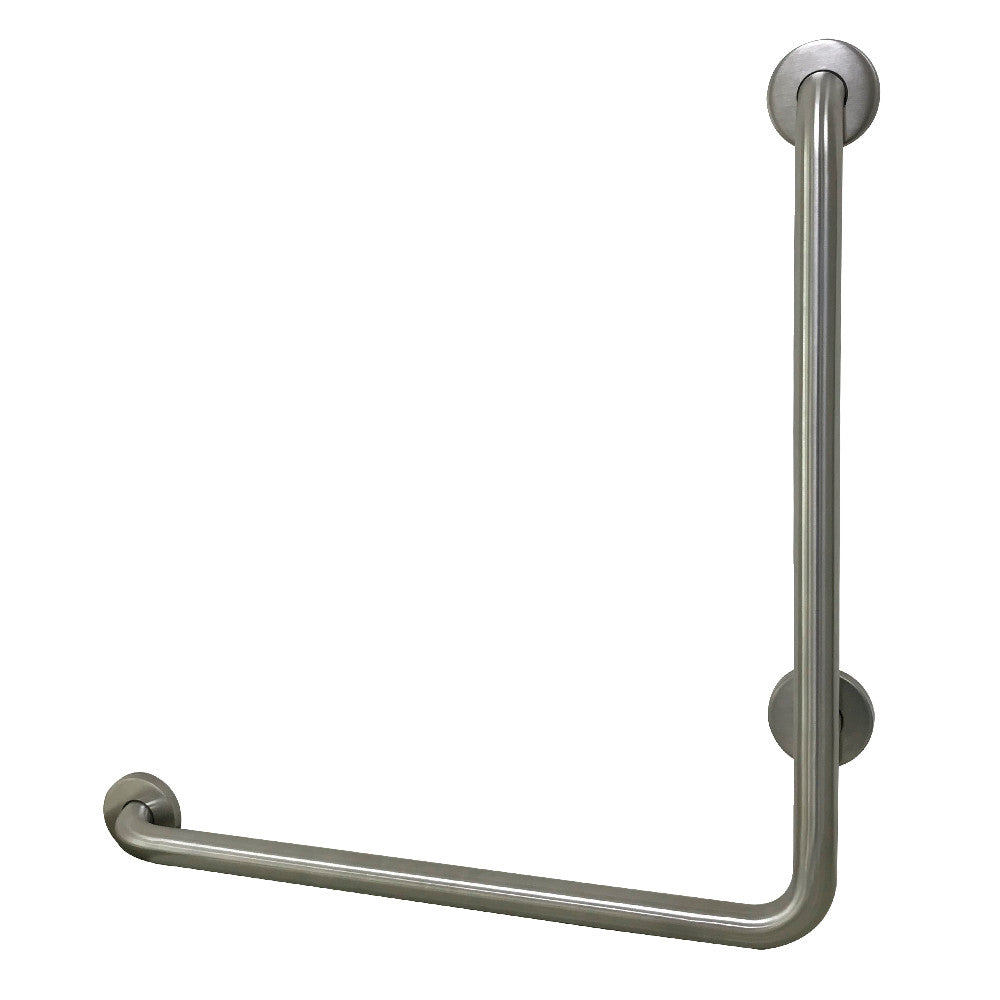 Kingston Brass GBL1424CSL8 24"x 24" L-Shaped Grab Bar - Left Hand, Brushed Nickel - BNGBath