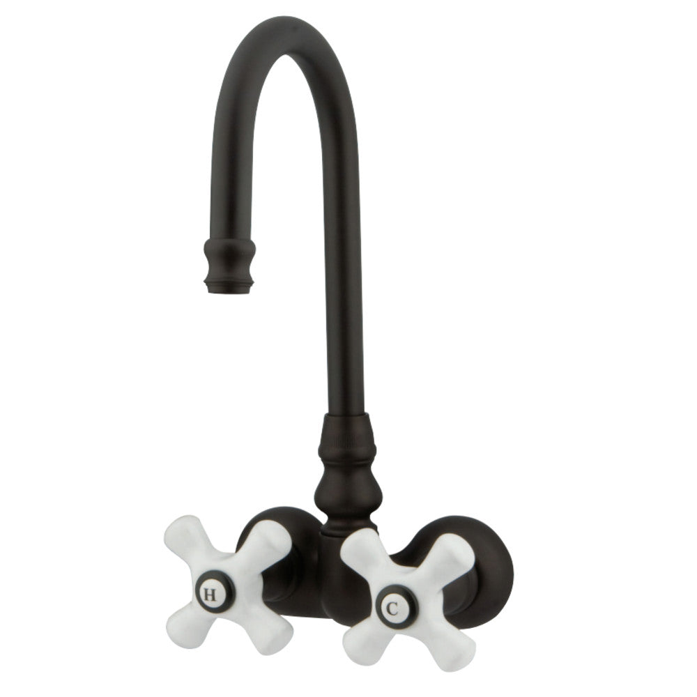 Kingston Brass CC79T5 Vintage 3-3/8-Inch Wall Mount Tub Faucet, Oil Rubbed Bronze - BNGBath