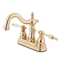 Thumbnail for Kingston Brass KB1602NL 4 in. Centerset Bathroom Faucet, Polished Brass - BNGBath