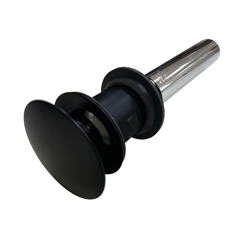 Kingston Brass EV6000MB Push Pop-Up Drain with Overflow Hole, 22 Gauge, Matte Black - BNGBath