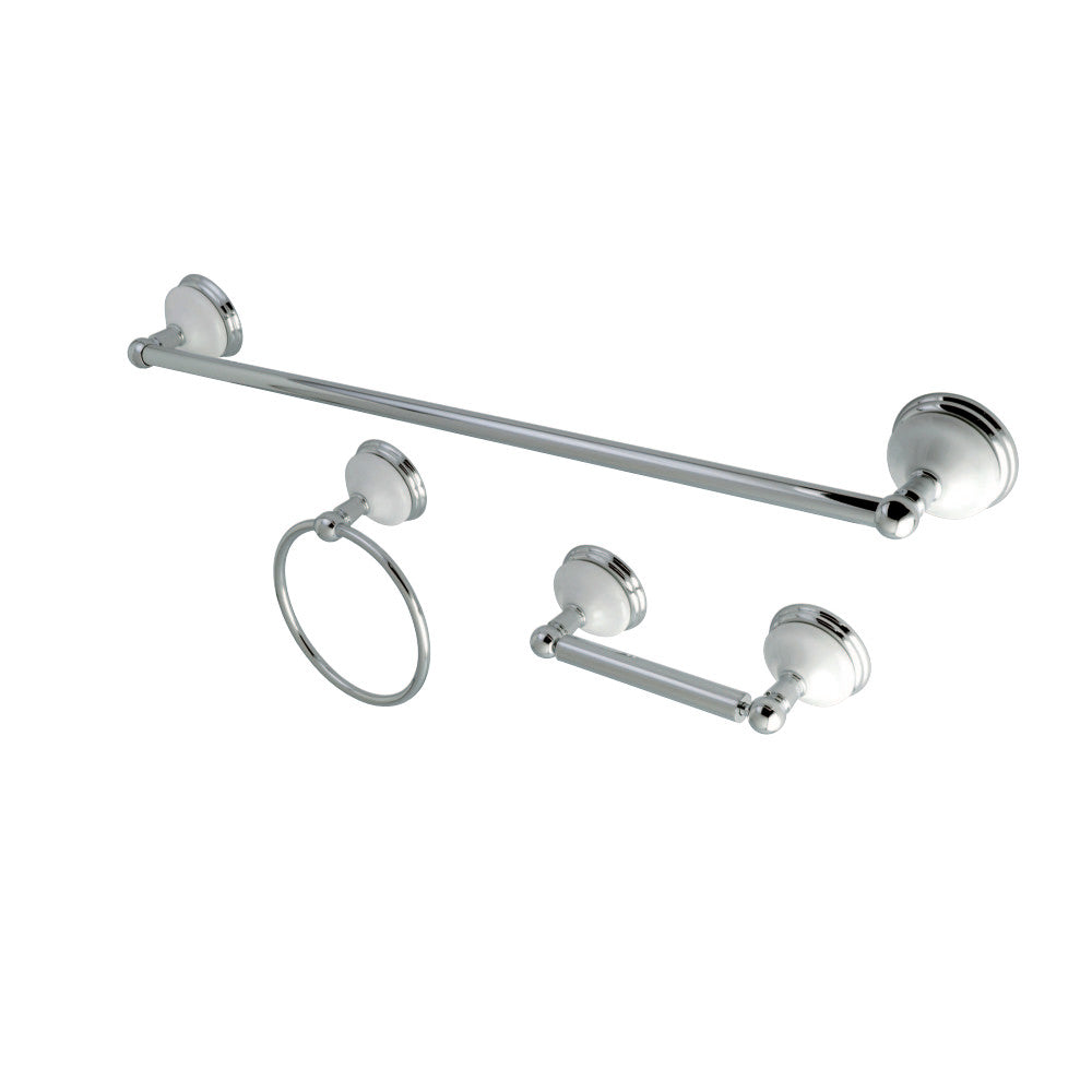 Kingston Brass BAK111148C Victorian 3-Piece Bathroom Hardware, Polished Chrome - BNGBath