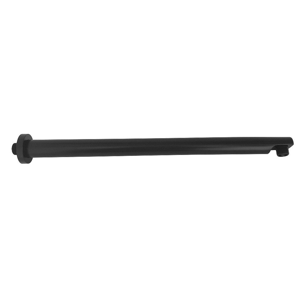 Kingston Brass K8119E0 Aquaelements 18" Brass Shower Arm with Flange, Matte Black - BNGBath