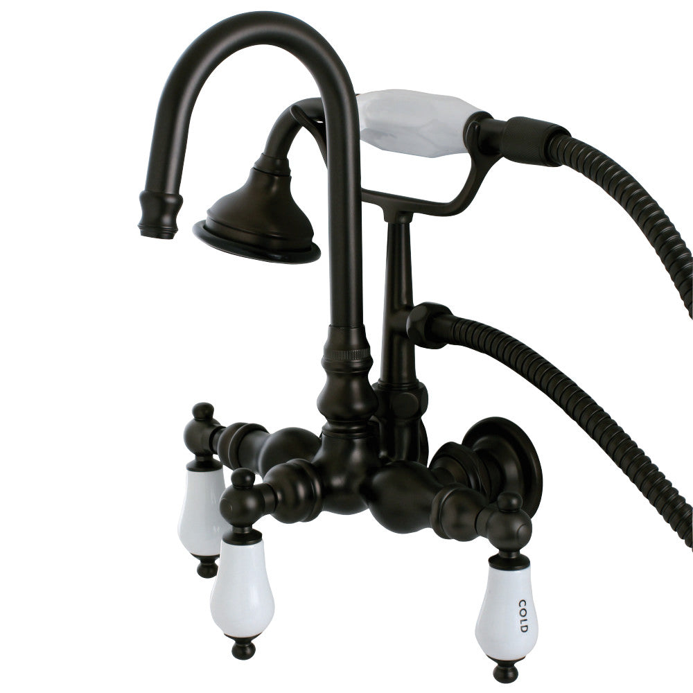 Kingston Brass AE9T5 Aqua Vintage Wall Mount Clawfoot Tub Faucet, Oil Rubbed Bronze - BNGBath