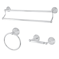 Thumbnail for Kingston Brass BAK297348C 3-Piece Bathroom Accessories Set, Polished Chrome - BNGBath