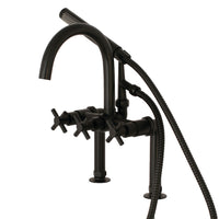 Thumbnail for Aqua Vintage AE8100DX Concord 7-Inch Deck Mount Clawfoot Tub Faucet, Matte Black - BNGBath