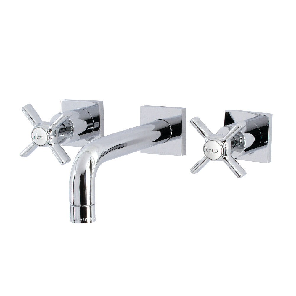 Kingston Brass KS6121ZX Millennium Two-Handle Wall Mount Bathroom Faucet, Polished Chrome - BNGBath