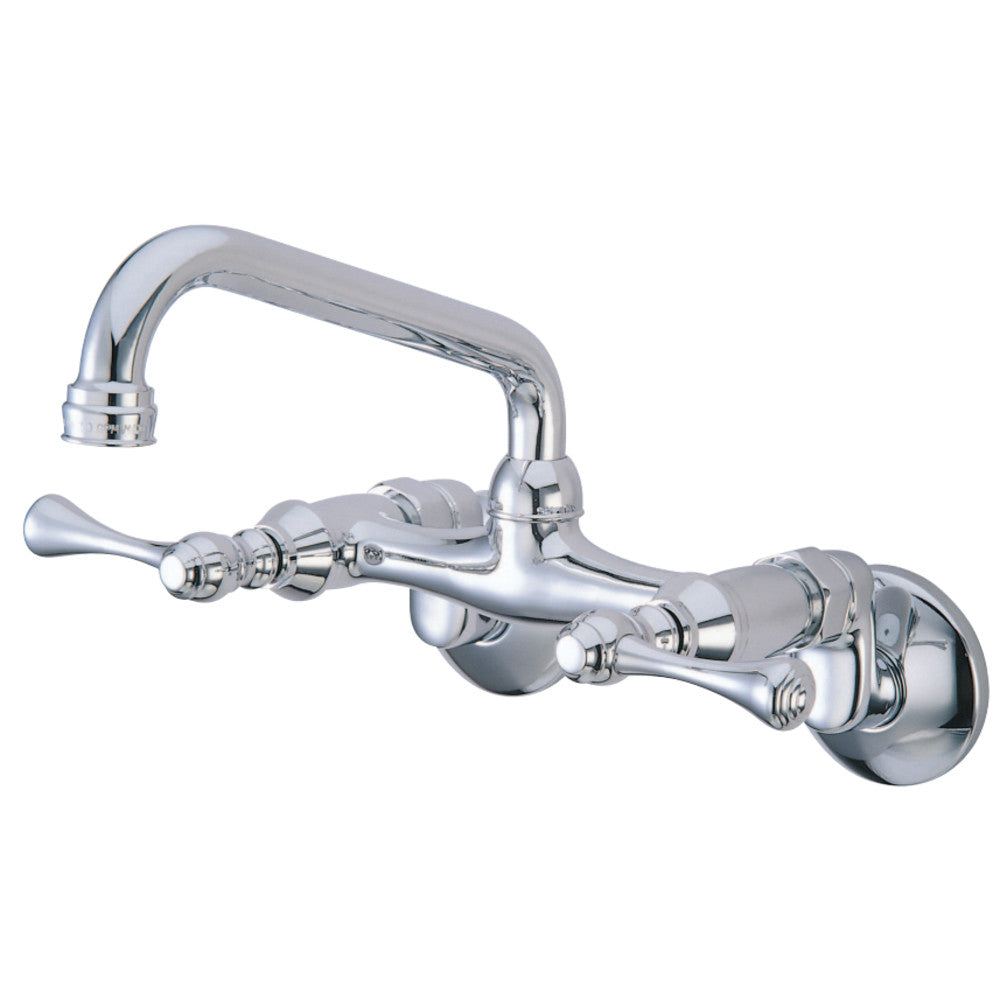 Kingston Brass KS313C Kingston Two Handle Wall Mount Kitchen Faucet, Polished Chrome - BNGBath