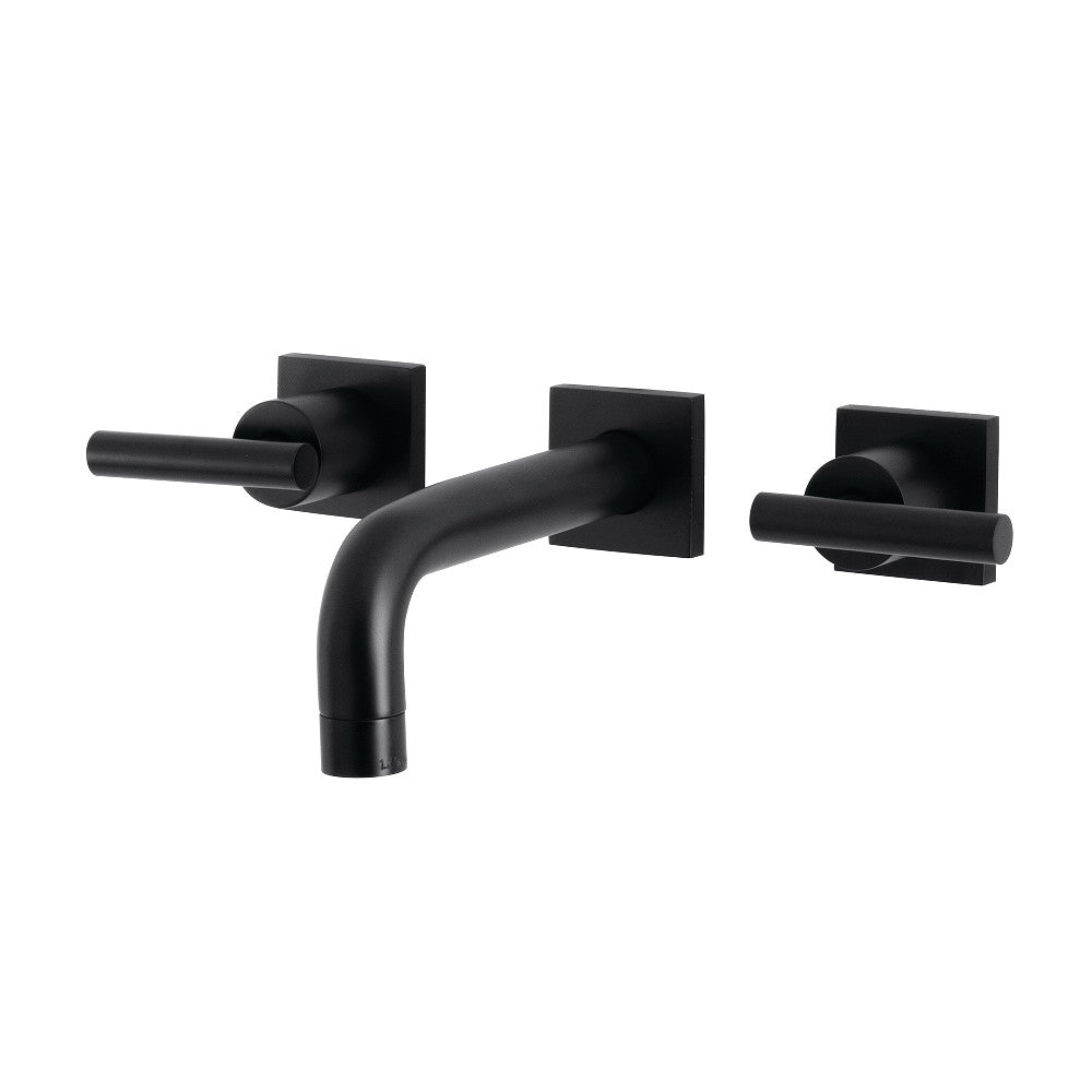 Kingston Brass KS6120CML Manhattan Two-Handle Wall Mount Bathroom Faucet, Matte Black - BNGBath