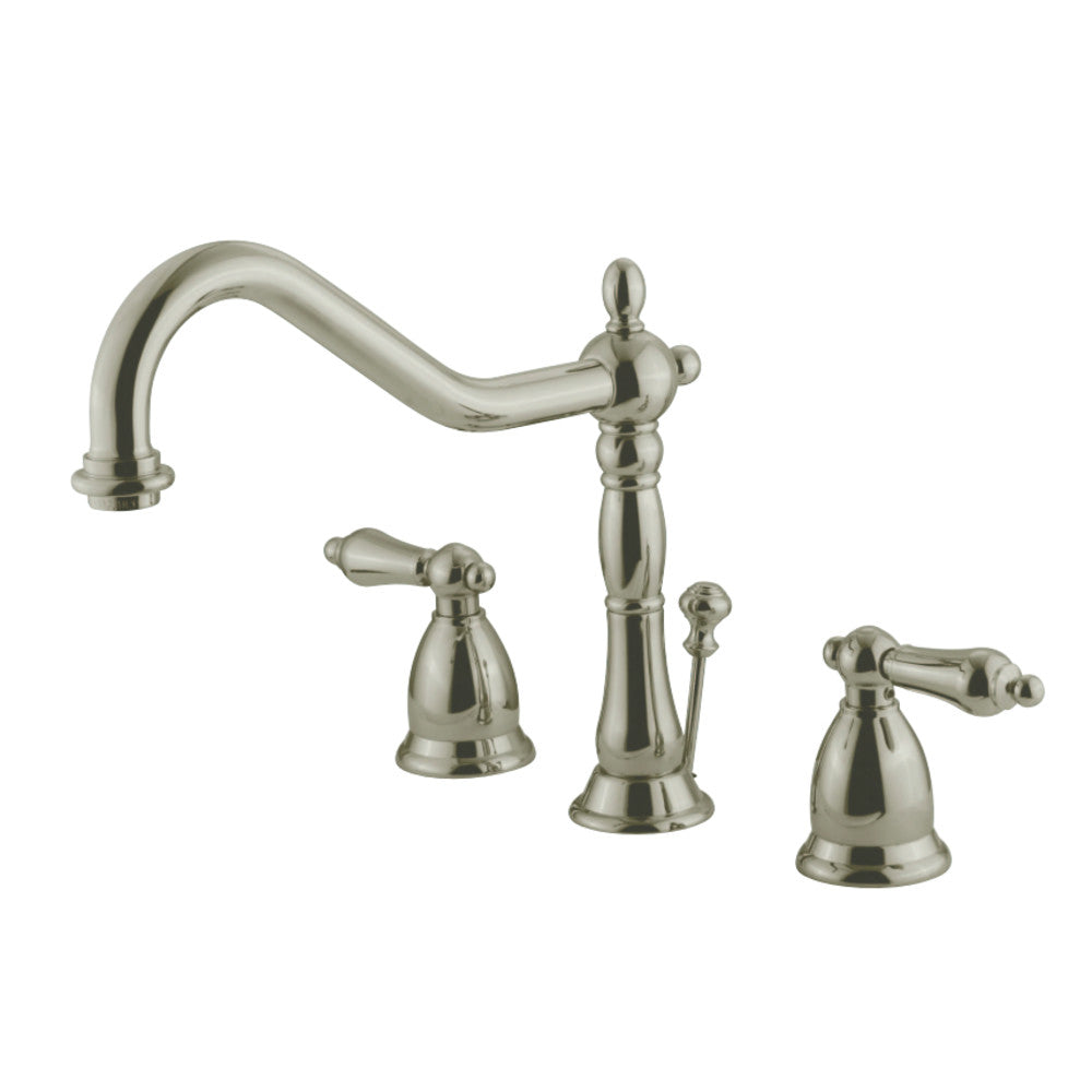 Kingston Brass KS1998AL 8 in. Widespread Bathroom Faucet, Brushed Nickel - BNGBath