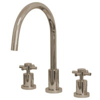 Thumbnail for Kingston Brass KS8726DXLS Widespread Kitchen Faucet, Polished Nickel - BNGBath