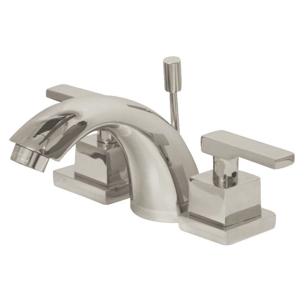 Kingston Brass KS2958QLL Mini-Widespread Bathroom Faucet, Brushed Nickel - BNGBath