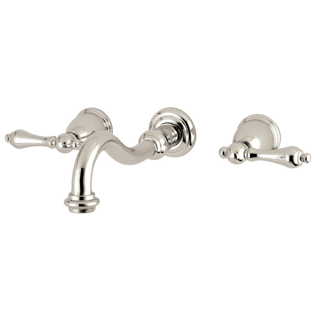 Kingston Brass KS3026AL Restoration Two-Handle Wall Mount Tub Faucet, Polished Nickel - BNGBath