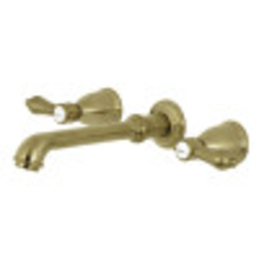 Kingston Brass KS7127BAL 8-Inch Center Wall Mount Bathroom Faucet, Brushed Brass - BNGBath