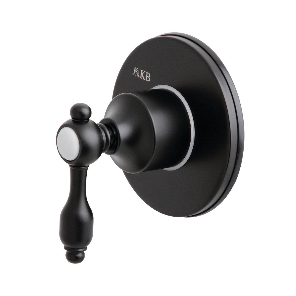 Kingston Brass KS3030TAL Tudor 3-Way Diverter Valve with Trim Kit, Matte Black - BNGBath