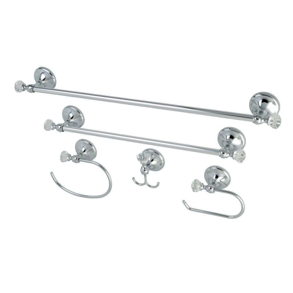 Kingston Brass BAHK71512478C 5-Piece Bathroom Accessory Combo, Polished Chrome - BNGBath