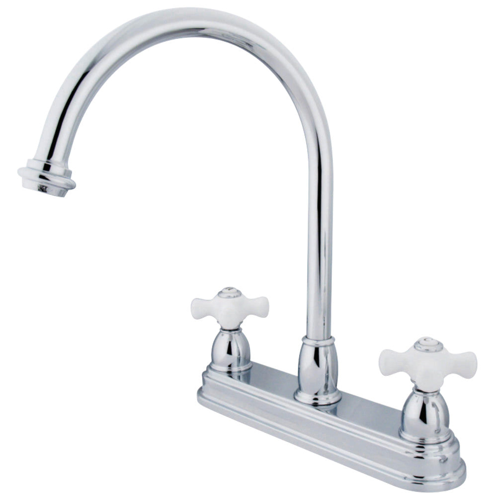 Kingston Brass KB3741PX Restoration Centerset Kitchen Faucet, Polished Chrome - BNGBath