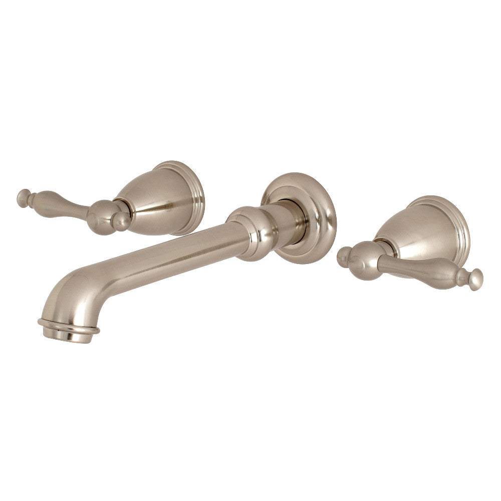 Kingston Brass KS7028NL Naples 2-Handle Wall Mount Roman Tub Faucet, Brushed Nickel - BNGBath