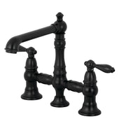 Thumbnail for Kingston Brass KS7270ALBS Kitchen Faucet with Side Sprayer, Matte Black - BNGBath