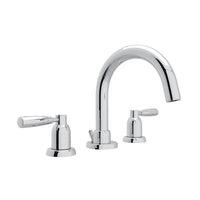 Thumbnail for Perrin & Rowe Holborn 3-Hole Tubular C-Spout Widespread Bathroom Faucet - BNGBath