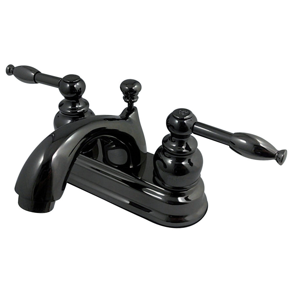 Kingston Brass NB2600KL 4 in. Centerset Bathroom Faucet, Black Stainless Steel - BNGBath