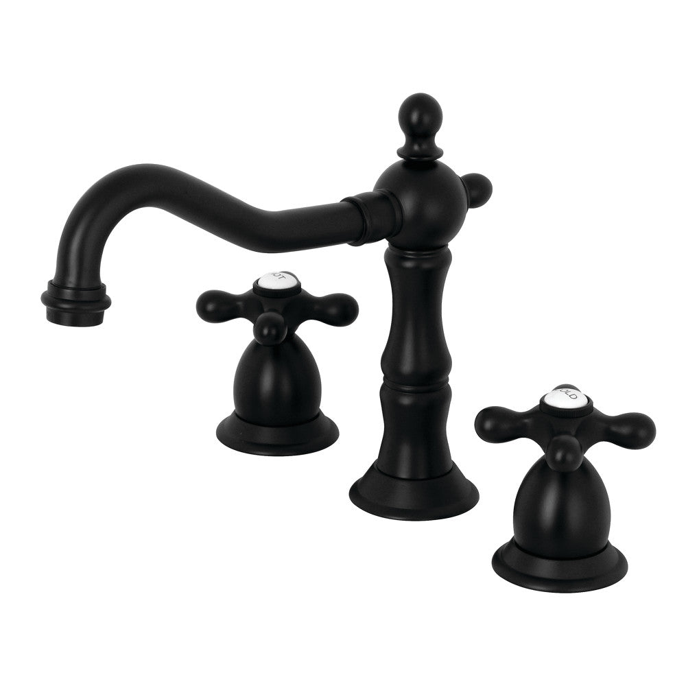 Kingston Brass KS1970AX 8 in. Widespread Bathroom Faucet, Matte Black - BNGBath