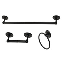 Thumbnail for Kingston Brass BAK31248MB Victorian 3-Piece Bathroom Accessory Set, Matte Black - BNGBath