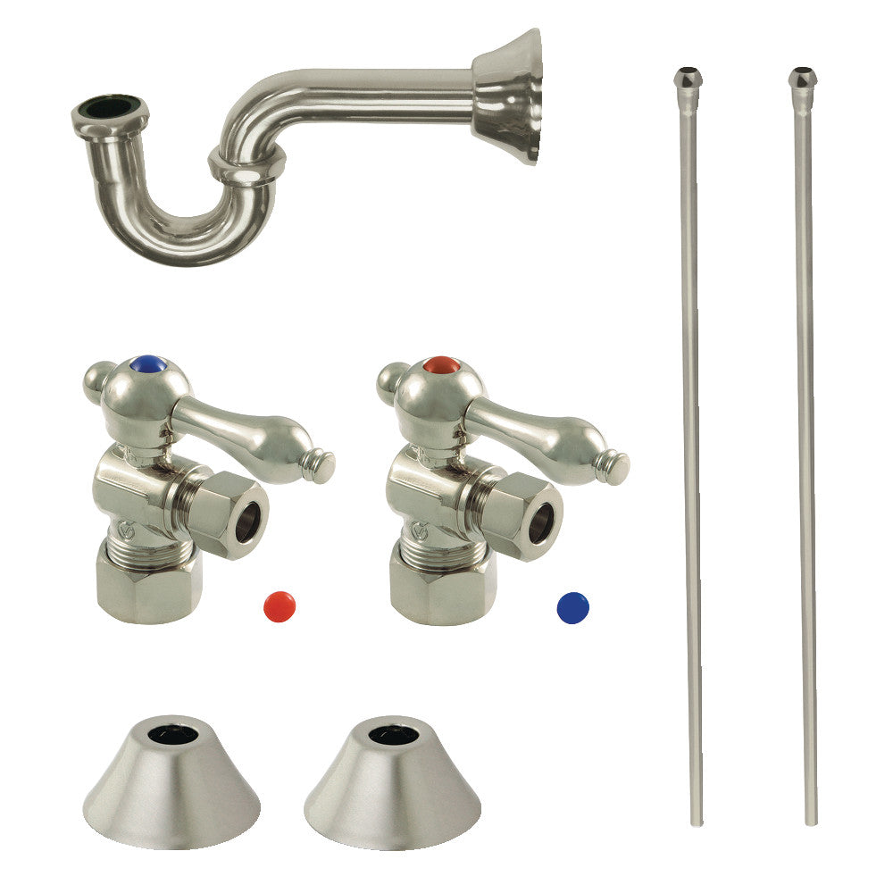 Kingston Brass CC53308LKB30 Traditional Plumbing Sink Trim Kit with P-Trap, Brushed Nickel - BNGBath