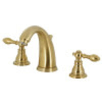 Thumbnail for Kingston Brass KB987ACLSB American Classic Widespread Bathroom Faucet with Retail Pop-Up, Brushed Brass - BNGBath