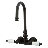 Thumbnail for Kingston Brass CC75T5 Vintage 3-3/8-Inch Wall Mount Tub Faucet, Oil Rubbed Bronze - BNGBath