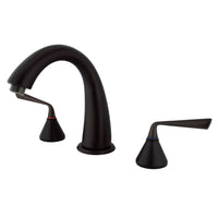 Thumbnail for Kingston Brass KS2365ZL Silver Sage Roman Tub Faucet, Oil Rubbed Bronze - BNGBath