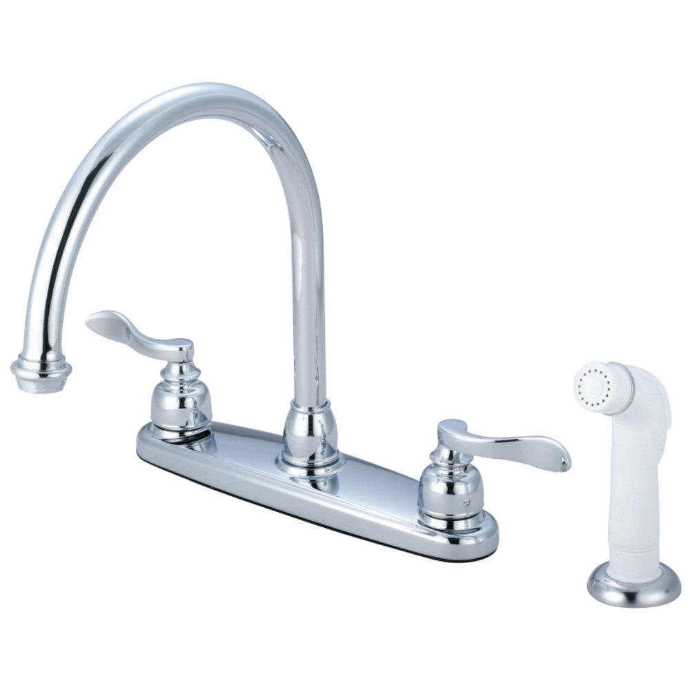 Kingston Brass KB8791NFL NuWave French Centerset Kitchen Faucet, Polished Chrome - BNGBath