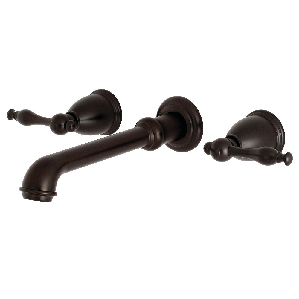 Kingston Brass KS7025NL Naples 2-Handle Wall Mount Roman Tub Faucet, Oil Rubbed Bronze - BNGBath