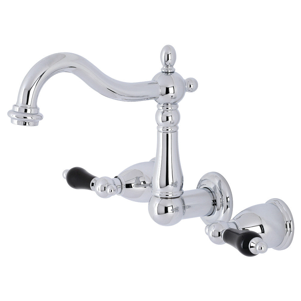 Kingston Brass KS1251PKL Duchess Two-Handle Wall Mount Bathroom Faucet, Polished Chrome - BNGBath