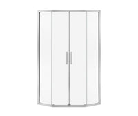 Thumbnail for Radia Neo-round Sliding Shower Door 36 x 36 x 71 ½ in. 6 mm Corner Shower door - BNGBath