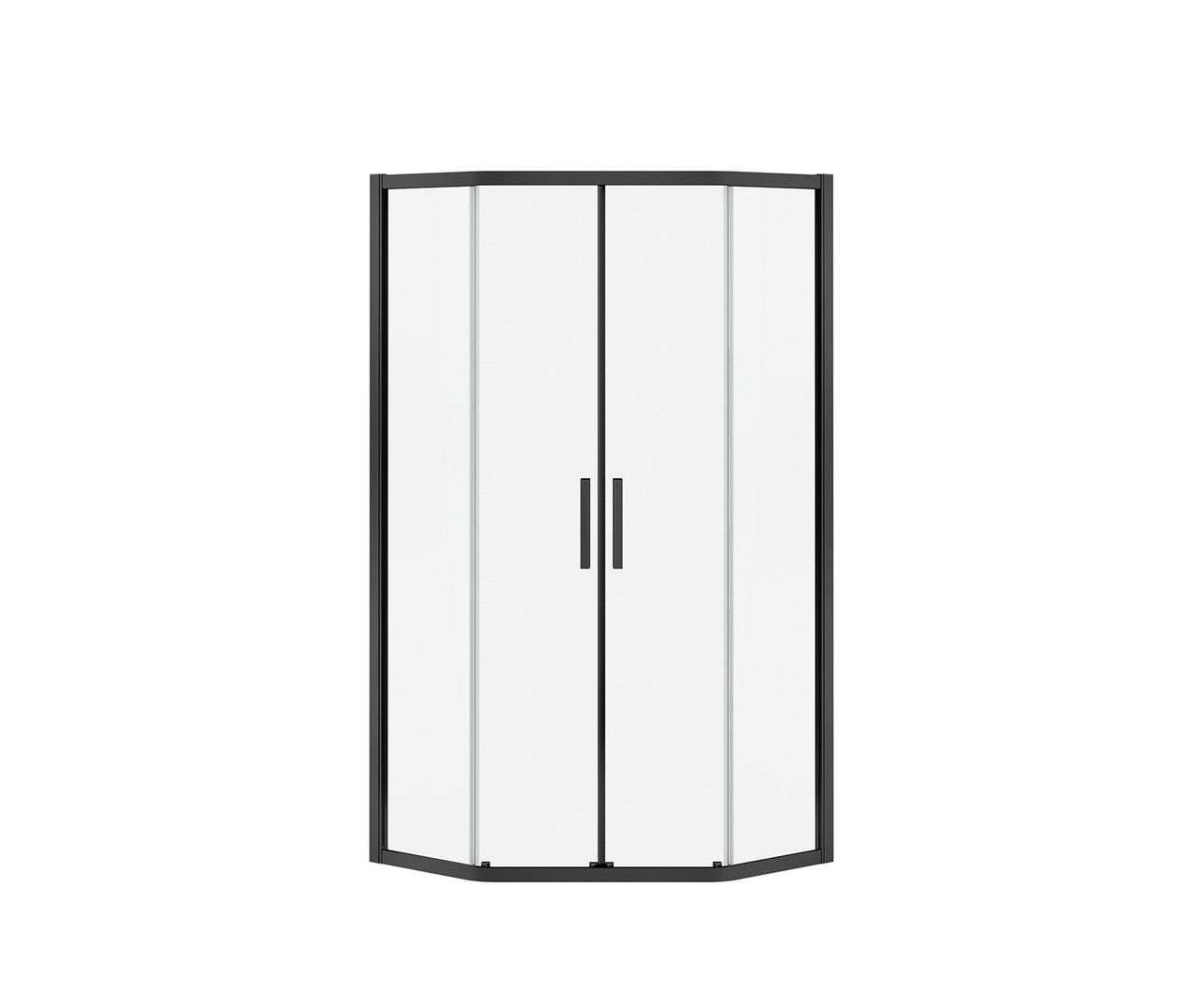 Radia Neo-round Sliding Shower Door 36 x 36 x 71 ½ in. 6 mm Corner Shower door - BNGBath