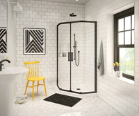 Thumbnail for Radia Neo-round Sliding Shower Door 36 x 36 x 71 ½ in. 6 mm Corner Shower door - BNGBath