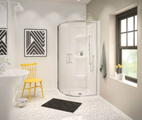 Thumbnail for Radia Neo-round Sliding Shower Door 32 x 32 x 71 ½ in. 6 mm Corner Shower door - BNGBath