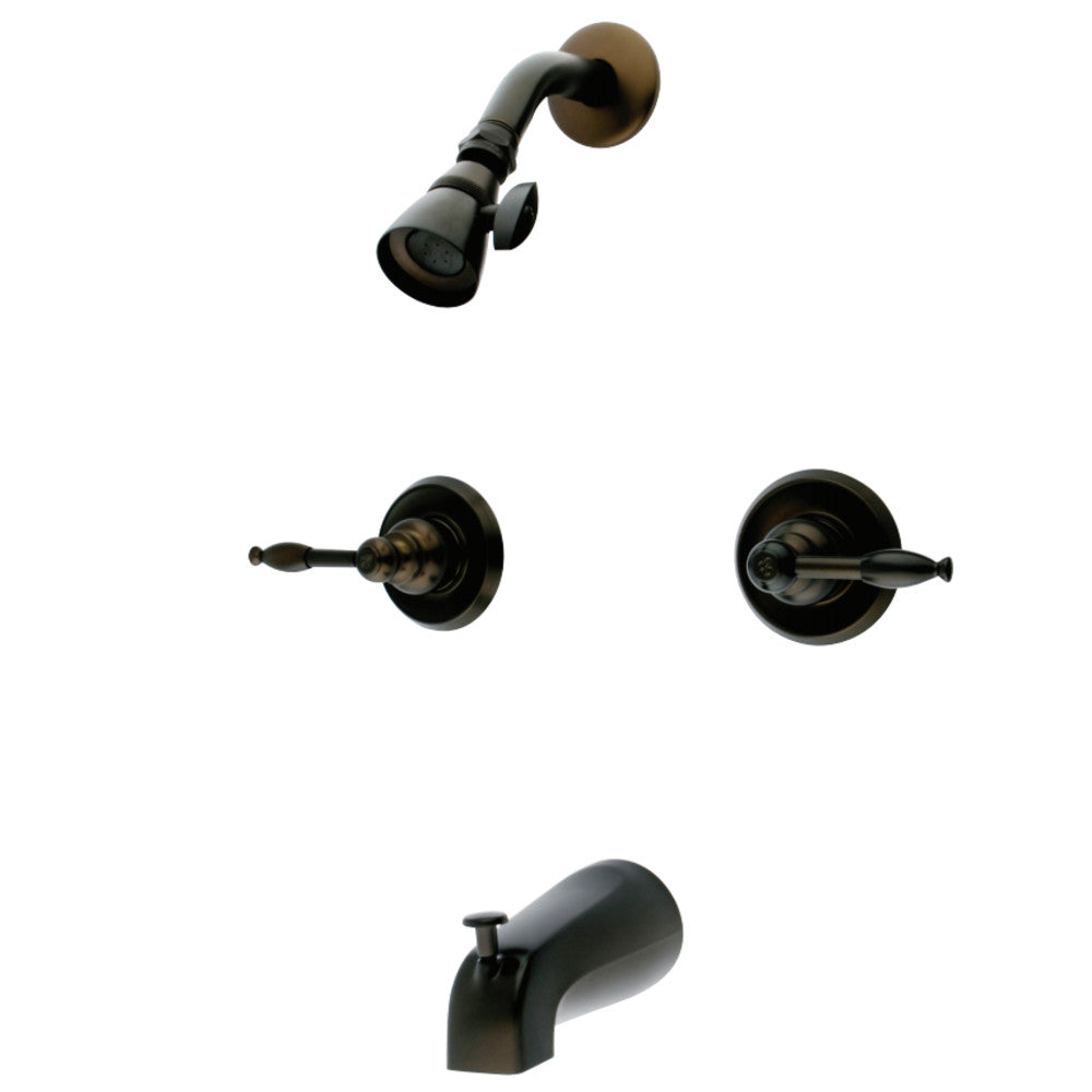 Kingston Brass KB245KL Tub and Shower Faucet, Oil Rubbed Bronze - BNGBath