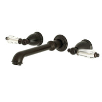 Thumbnail for Kingston Brass KS7125WLL Wilshire Two-Handle Wall Mount Bathroom Faucet, Oil Rubbed Bronze - BNGBath