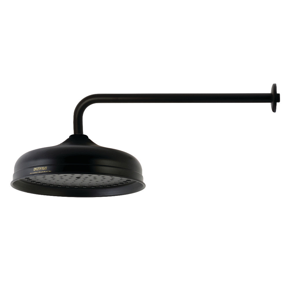 Kingston Brass K225K10 Trimscape 10 in. Showerhead with 17 in. Shower Arm, Matte Black - BNGBath