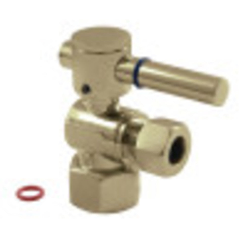 Kingston Brass CC43107DL Quarter Turn Valve (1/2" FIP X 3/8" O.D. Compression), Brushed Brass - BNGBath