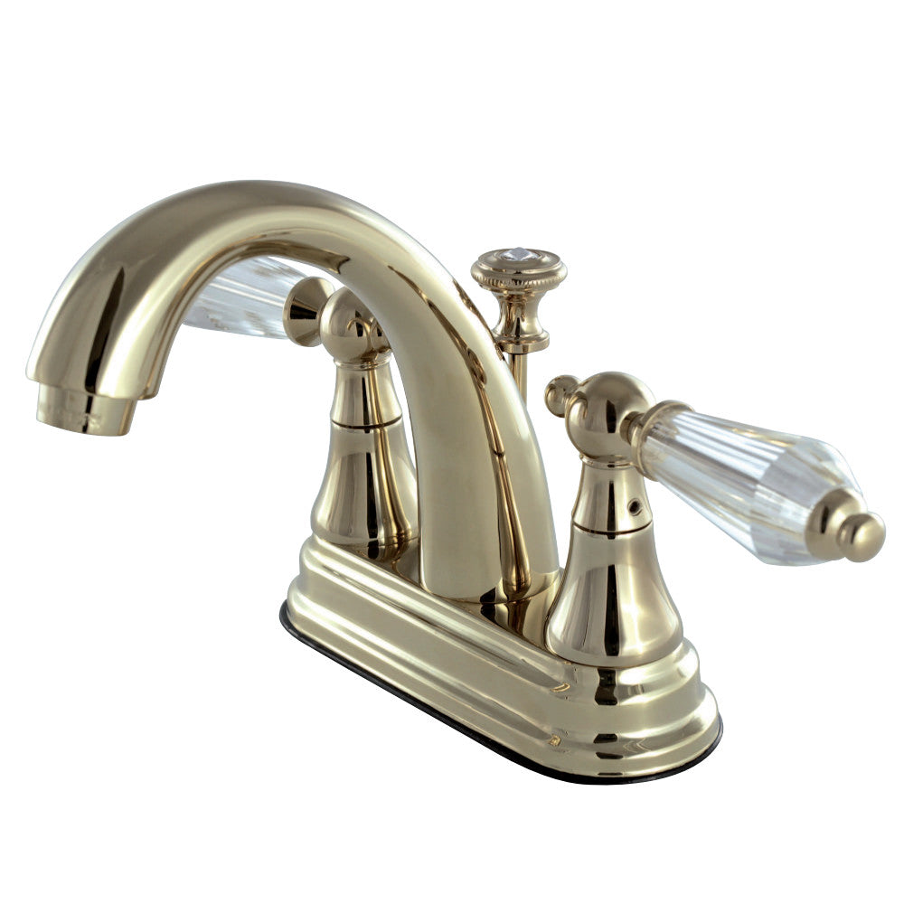 Kingston Brass KS7612WLL 4 in. Centerset Bathroom Faucet, Polished Brass - BNGBath