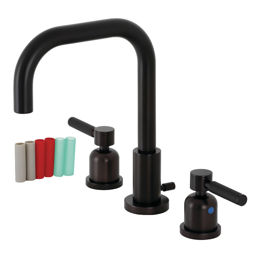 Kingston Brass FSC8935DKL Kaiser Widespread Bathroom Faucet with Brass Pop-Up, Oil Rubbed Bronze - BNGBath