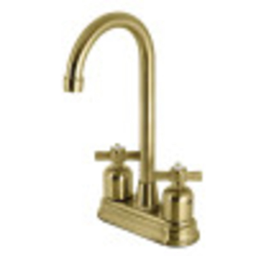 Kingston Brass KB8497ZX Millennium Bar Faucet, Brushed Brass - BNGBath