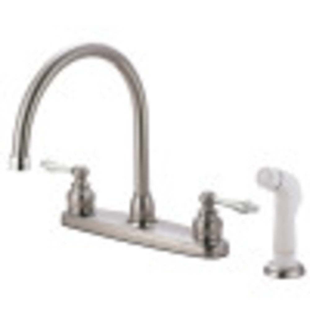 Kingston Brass KB729AL Vintage Centerset Kitchen Faucet, Brushed Nickel/Polished Brass - BNGBath