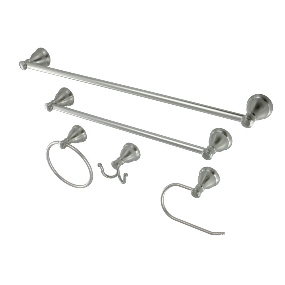 Kingston Brass BAHK5012478SN Mesa Verde 5-Piece Bathroom Accessory Set, Brushed Nickel - BNGBath